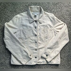 Geoffrey Beene Sport Linen Cream Womens jacket‎ size 14